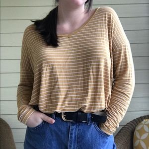 AE yellow striped long sleeve